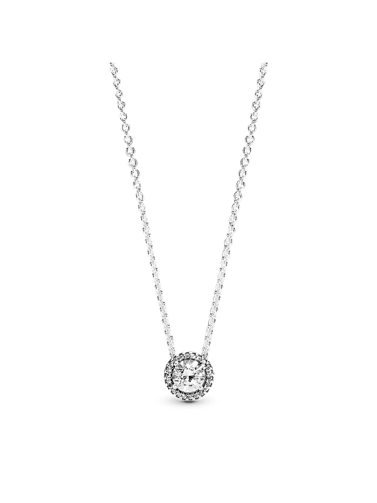 Collar con Halo Redondo Brillante - Estilo Pandora 1