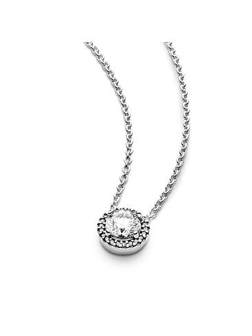 Collar con Halo Redondo Brillante - Estilo Pandora 3