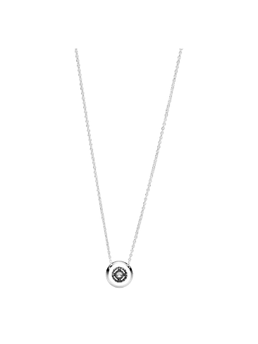 Collar con Colgante de Doble Halo Brillante - Estilo Pandora 2