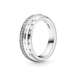Anillo de Pavé Banda Triple - Estilo Pandora