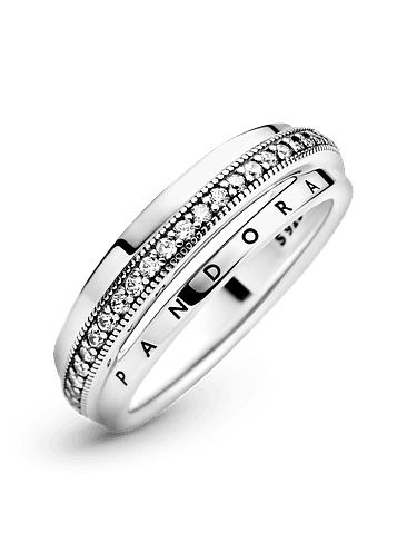 Anillo de Pavé Banda Triple - Estilo Pandora 2