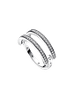 Anillo Doble Banda Logo y Pavé - Estilo Pandora - Miniatura 3