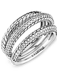 Anillo de Banda Triple con Patrón de Cadena de Serpiente - Estilo Pandora - Miniatura 3