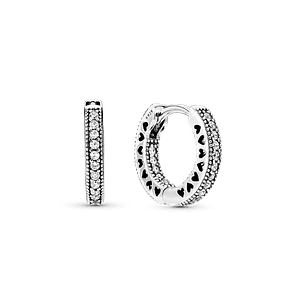 Aros corazones en Pavé - Estilo Pandora