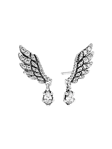 Aros Alas De Ángel - Estilo Pandora 1