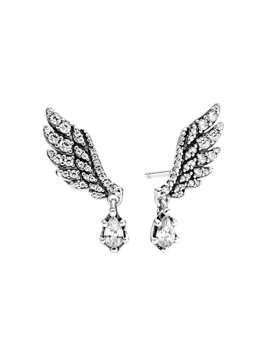 Aros Alas De Ángel - Estilo Pandora 1