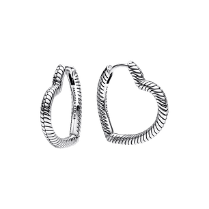 Aros de Corazón Serpiente para Charm - Estilo Pandora