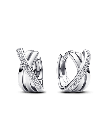 Aros Pavé Cruzado - Estilo Pandora 1
