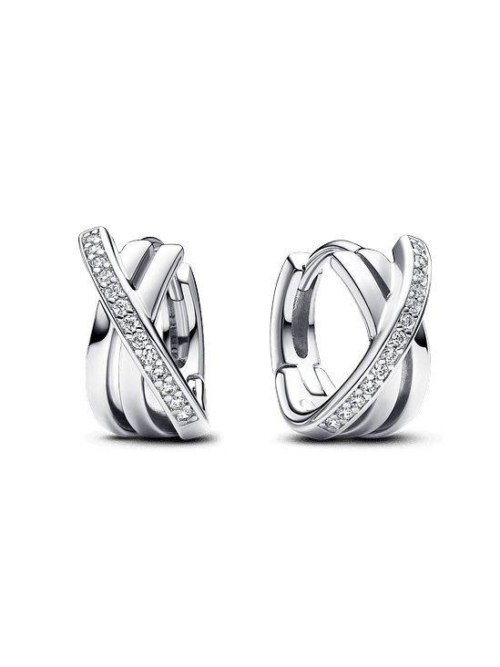 Aros Pavé Cruzado - Estilo Pandora 1