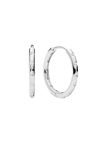 Aros de Circonita Cúbica Brillante - Estilo Pandora 1