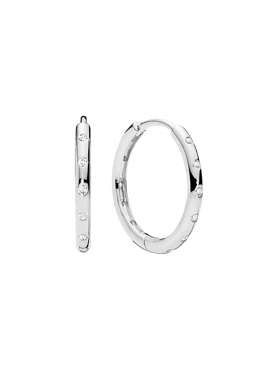 Aros de Circonita Cúbica Brillante - Estilo Pandora 1