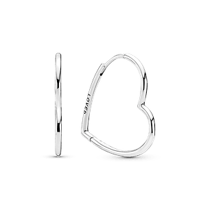 Aros de Corazón Asimétrico - Estilo Pandora