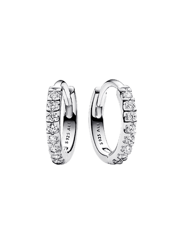 Aros Abrazo Brillantes - Estilo Pandora 1