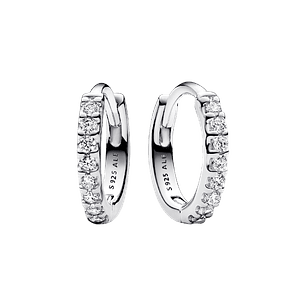 Aros Abrazo Brillantes - Estilo Pandora