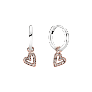 Aro Corazón a Mano Alzada Brillante - Estilo Pandora