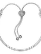 Pulsera Broche Deslizante Corazón Circonitas Pave - Estilo Pandora - Miniatura 2