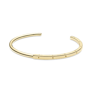 Brazalete Rígido I-D Pandora Signature Recubrimiento en Oro - Estilo Pandora