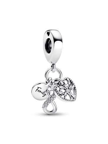 Charm Colgante de Familia Triple Infinito - Estilo Pandora 1