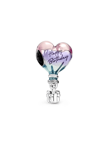 Charm Globo Aerostático Feliz Cumpleaños - Estilo Pandora 1
