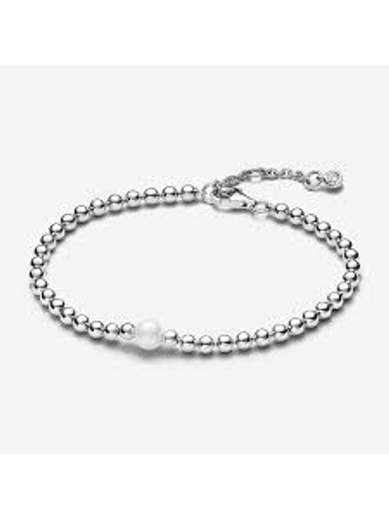 Brazalete Cuentas y Perlas - Estilo Pandora 1