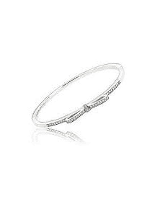 Pulsera Rígida Lazo Deslumbrante - Estilo Pandora 2