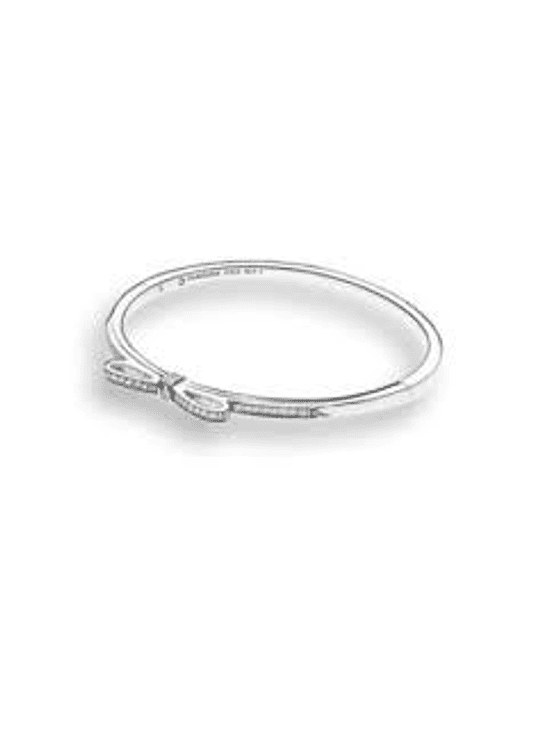 Pulsera Rígida Lazo Deslumbrante - Estilo Pandora 1