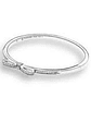 Pulsera Rígida Lazo Deslumbrante - Estilo Pandora - Miniatura 1