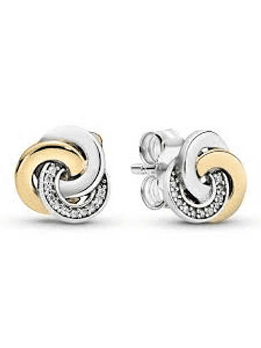 Aros Circulos Conectados Dos Tonos - Estilo Pandora 1