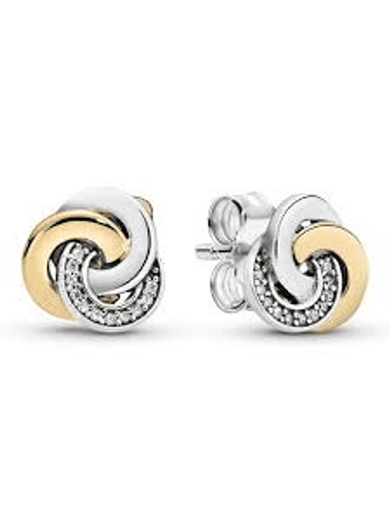 Aros Circulos Conectados Dos Tonos - Estilo Pandora 1