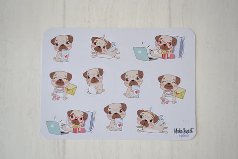 T 37 Perro Pug