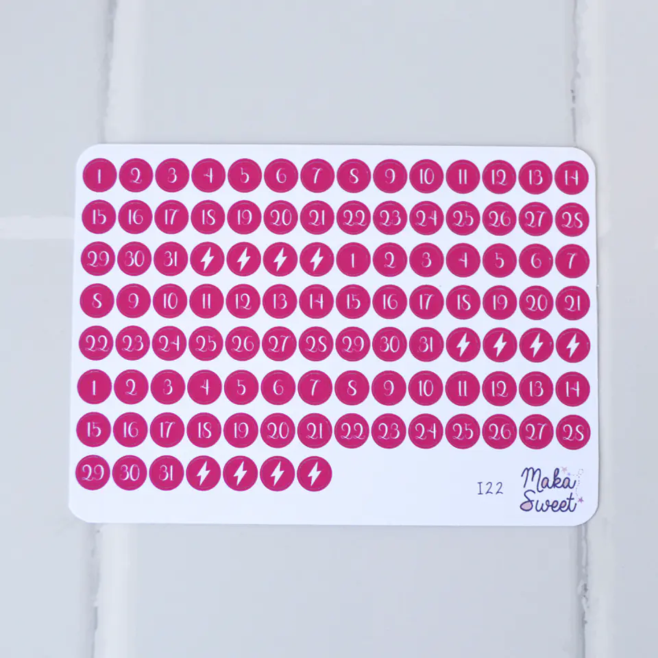 i 22 Números Fucsia 1