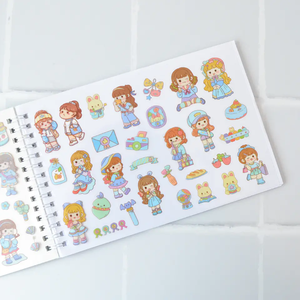 Libro para pegar Stickers Celeste 2