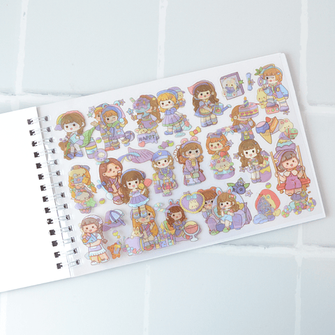 Libro para pegar Stickers Lila