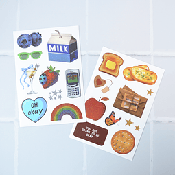 Set Stickers Milk
