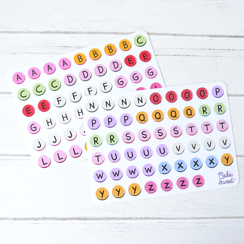 Letras Beads colores