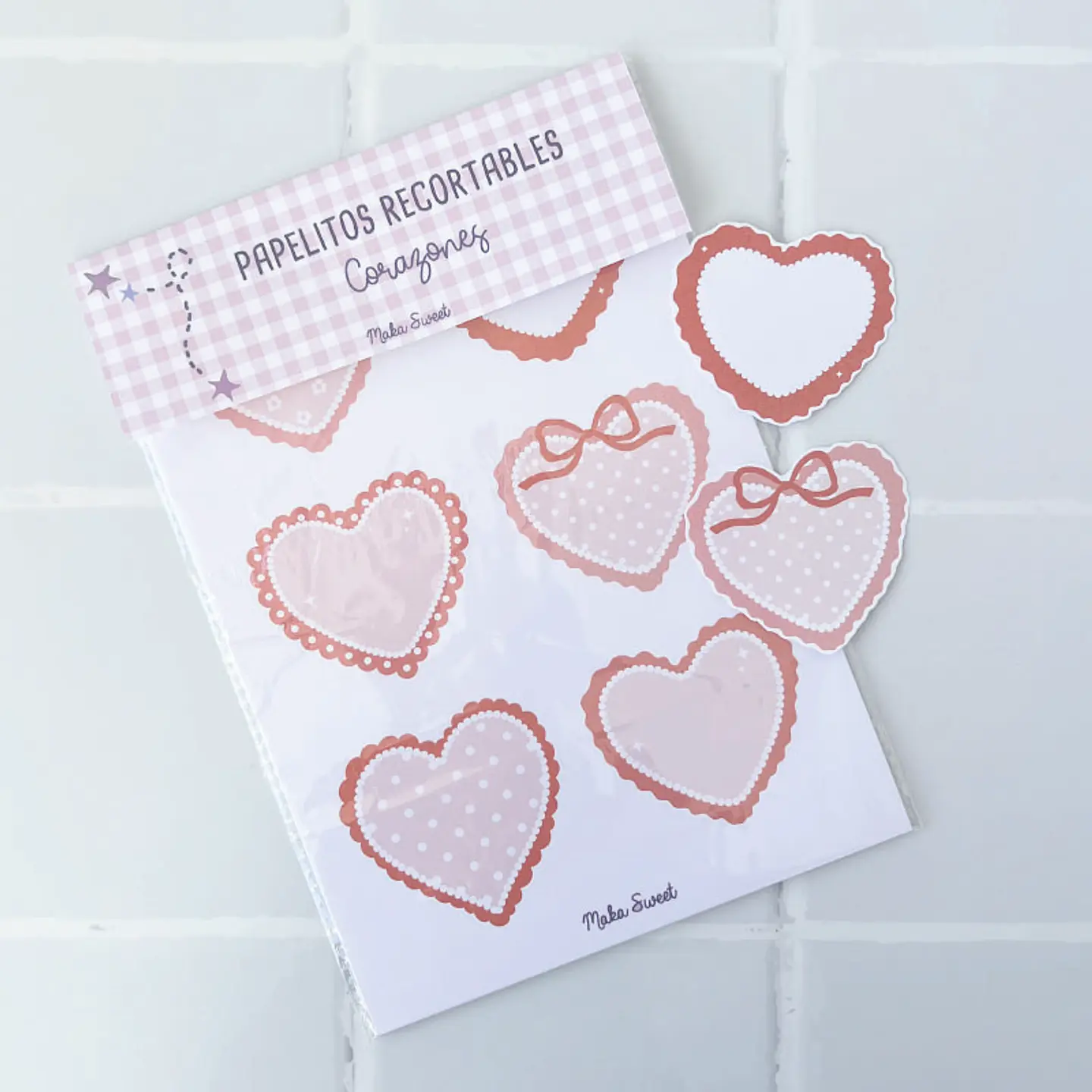Papelitos Recortables Corazones 1