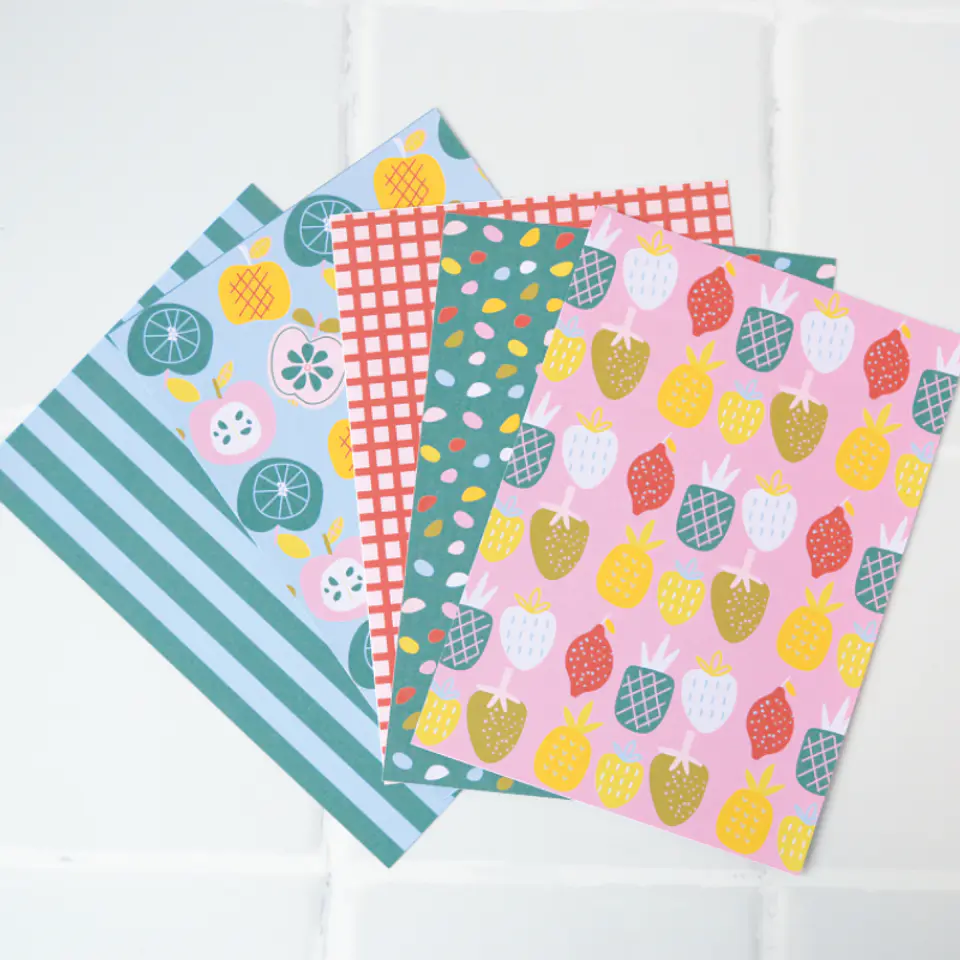 Papelitos Retro Frutas 2