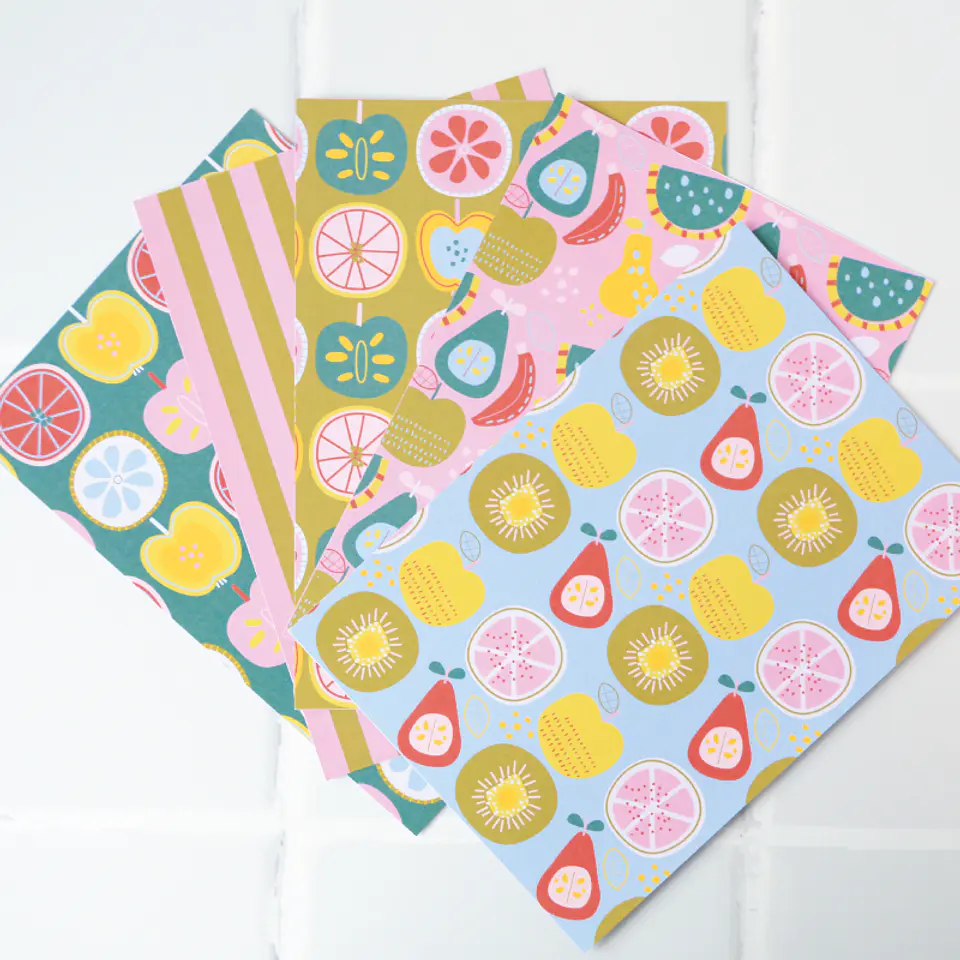 Papelitos Retro Frutas 3