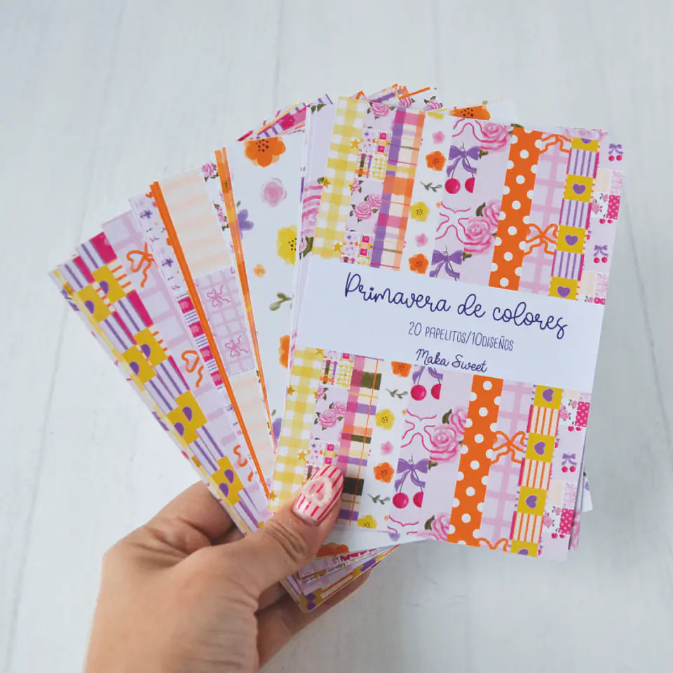 Papelitos Primavera de colores 1