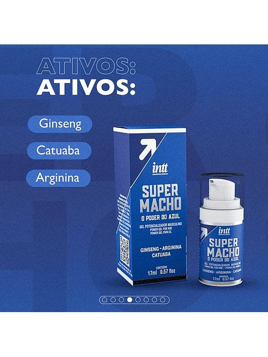 Gel Potenciador Masculino Super Macho Intt 2