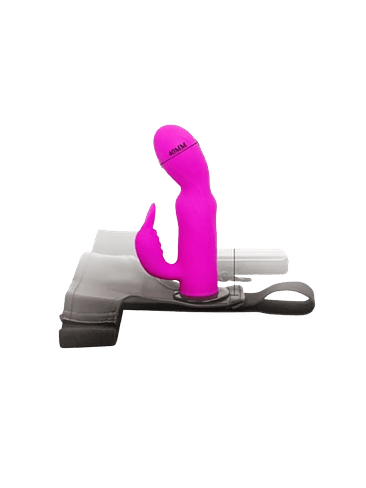 Arnés con conejo vibrador silicona ( vibración variable) 2