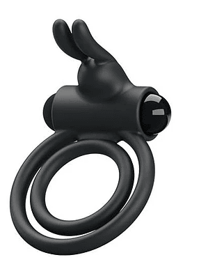 Anillo Vibrador Doble c/Conejo
