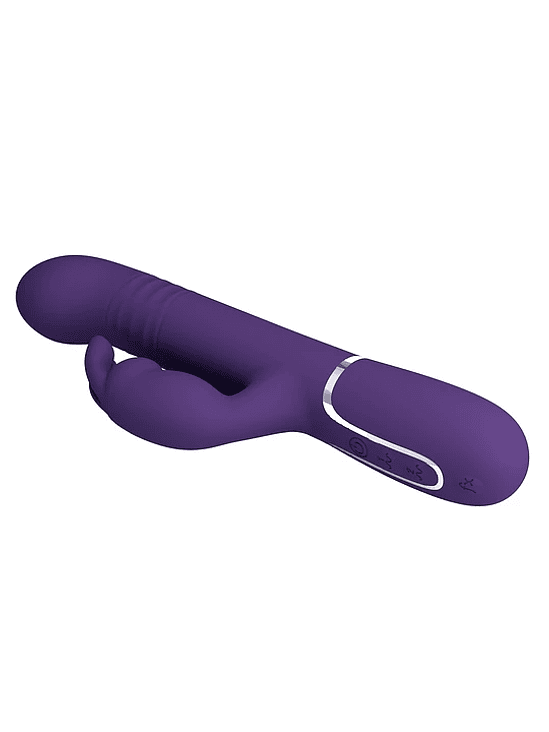 Vibrador Conejo con Empuje y Perlas Vibratorias Giratorias 3
