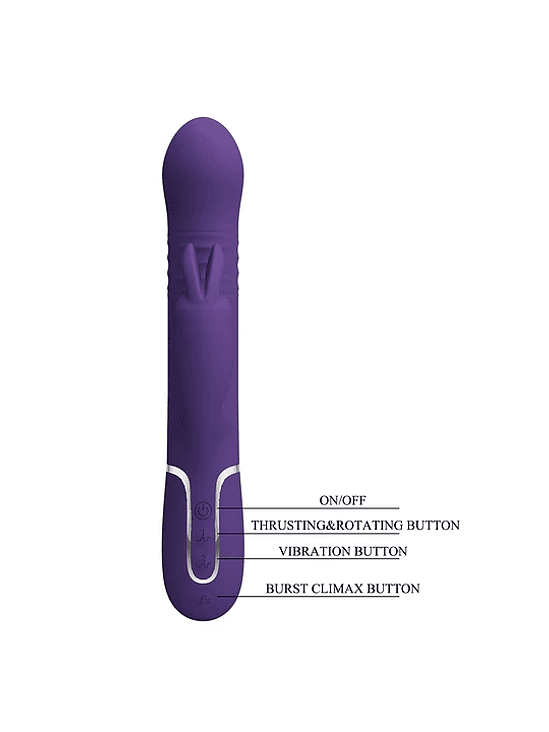 Vibrador Conejo con Empuje y Perlas Vibratorias Giratorias 5