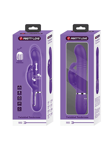 Vibrador Conejo con Empuje y Perlas Vibratorias Giratorias 6