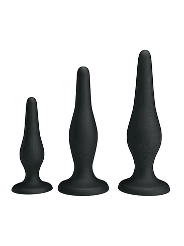 Kit Anal Negro 3 piezas 1