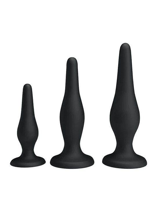 Kit Anal Negro 3 piezas 1