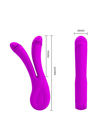 Vibrador Pretty Love Ulysses Dual Fucsia 5