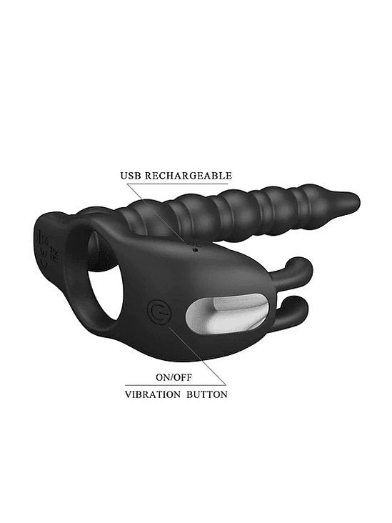 Anillo Vibrador Doble Penetración BLACKNEY 2