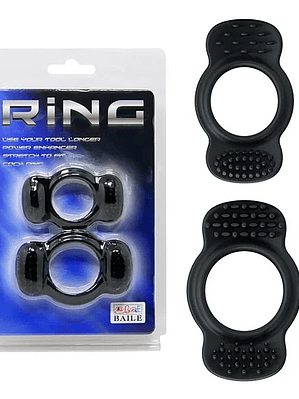 Anillo Ring Duo Negro